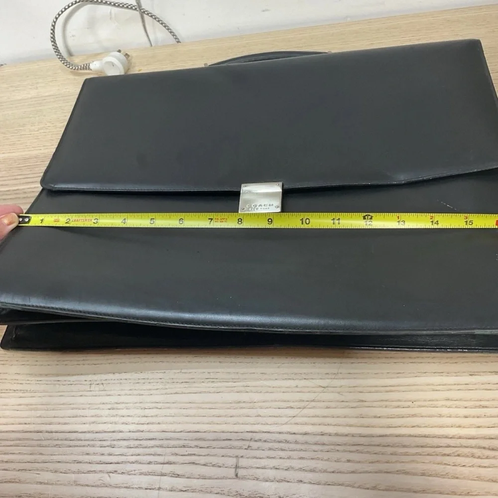 Coach Black Leather Briefcase